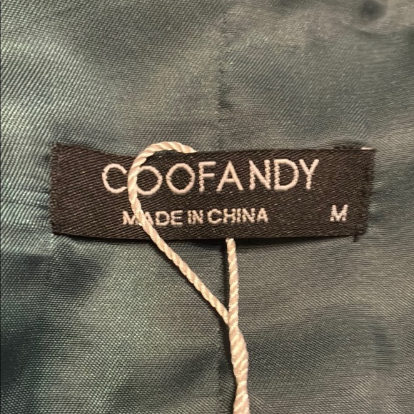 NWT COOFANDY Men's Sequins Vest Slim Fit Vest  size M dark green - Picture 6 of 7